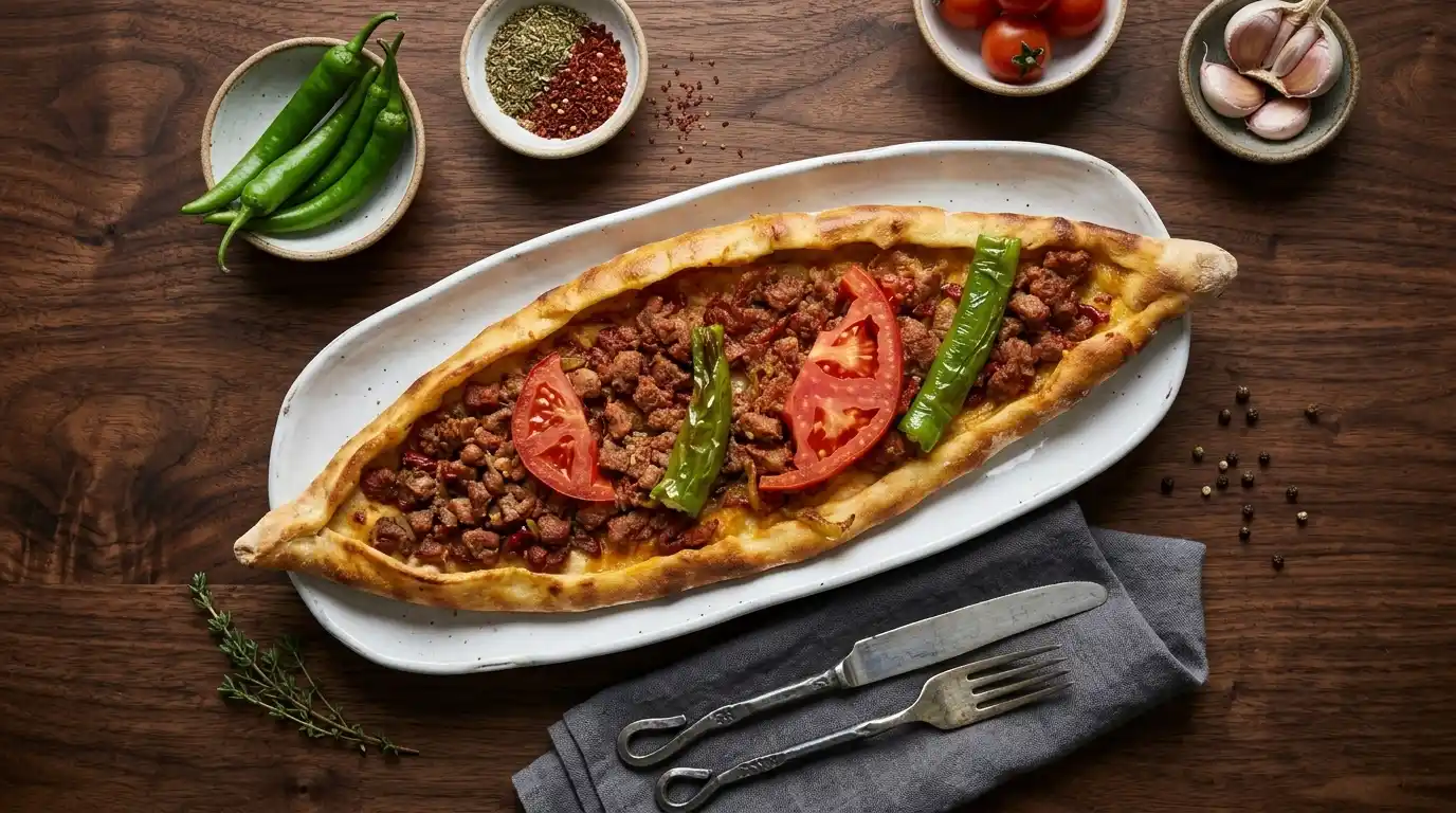 Pita with Meat Cubes